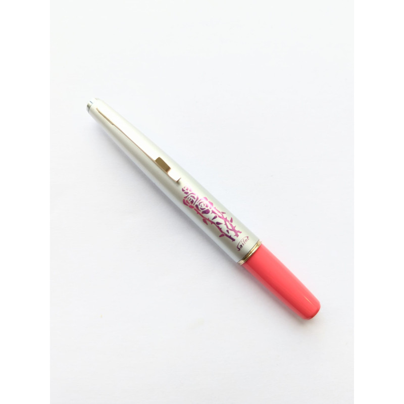 70's Sailor 14K Gold F Pink Rose Design