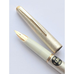 70's Platinum 18K gold Fine nib Arabesque Fountain Pen