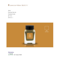 Tono&Lims No.8 Leaves Turn Yellow Fountain Pen Ink