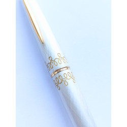 80's Pilot 14K gold F Floral (champagne pearl)