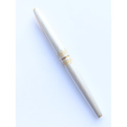 80's Pilot 14K gold F Floral (champagne pearl)